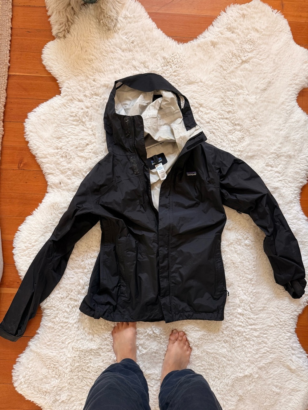 Patagonia Black Hooded Waterproof Ski Jacket